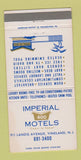 Matchbook Cover - Imperial 400 Motel Vineland NJ 30 Strike