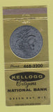 Matchbook Cover - Kellogg Citizens National Bank Green Bay WI 30 Strike
