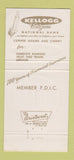 Matchbook Cover - Kellogg Citizens National Bank Green Bay WI 30 Strike