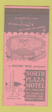Matchbook Cover - North Plaza Motel Cincinnati OH 30 Strike
