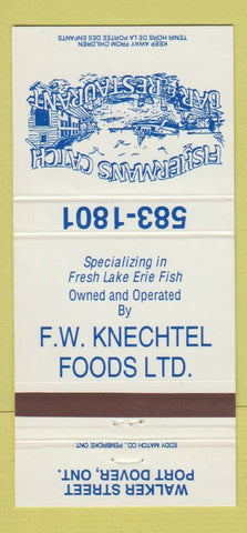 Matchbook Cover - Fisherman's Catch Restaurant Port Dover ON 30 Strike