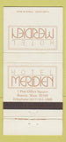Matchbook Cover - Hotel Meridien Boston MA 30 Strike
