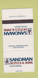 Matchbook Cover - Sandman Hotels Inns Calgary Edmonton AB 30 Strike