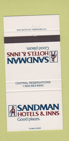 Matchbook Cover - Sandman Hotels Inns Calgary Edmonton AB 30 Strike