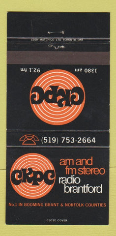 Matchbook Cover - CKPC Radio Brantford ON 30 Strike