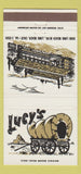 Matchbook Cover - Lucy's Long Beach CA covered wagon 30 Strike