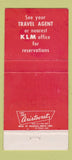 Matchbook Cover - KLM Royal Dutch Airlines 30 Strike