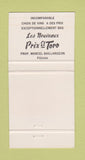 Matchbook Cover - El Toro Montreal QC 30 Strike