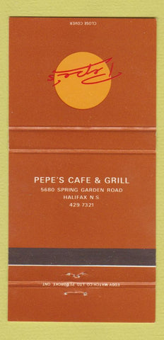 Matchbook Cover - Pepe's Cafe Grill Halifax NS 30 Strike