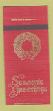 Matchbook Cover - Media Club St Louis MO Christmas 30 Strike
