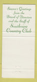 Matchbook Cover - Southview Country Club Christmas 30 Strike