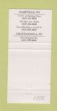Matchbook Cover - Hooters Restaurants girlie Nashville Chattanooga TN 30 Strike