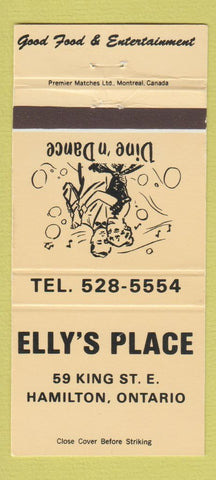 Matchbook Cover - Elly's Place Hamilton ON PEACH 30 Strike