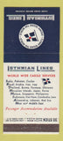 Matchbook Cover - Isthmian Lines Shipping Cargo  30 Stick
