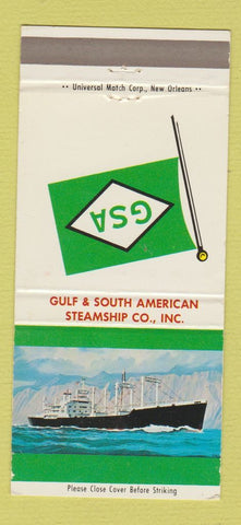 Matchbook Cover - Gulf & South American Steamship 30 Strike