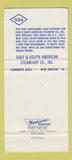 Matchbook Cover - Gulf & South American Steamship 30 Strike