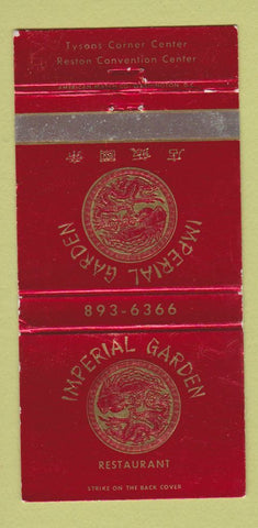 Matchbook Cover - Imperial Garden Chinese Tysons Corner VA WEAR 30 Strike