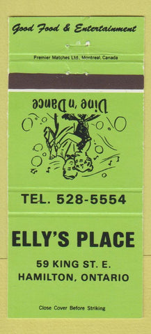 Matchbook Cover - Elly's Place Hamilton ON GREEN 30 Strike