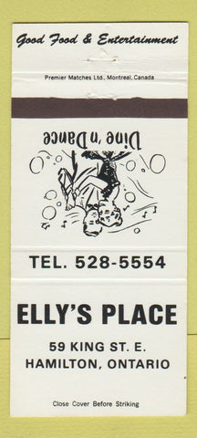 Matchbook Cover - Elly's Place Hamilton ON WHITE 30 Strike