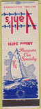 Matchbook Cover - Vahl's Alviso CA