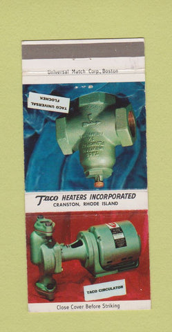 Matchbook Cover - Taco Heaters Inc Cranston RI 30 Strike