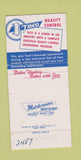 Matchbook Cover - Taco Heaters Inc Cranston RI 30 Strike