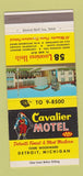 Matchbook Cover - Cavalier Motel Detroit MI 30 Strike