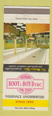 Matchbook Cover - Root & Boyd Insurance Real Estate 30 Strike