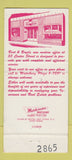 Matchbook Cover - Root & Boyd Insurance Real Estate 30 Strike