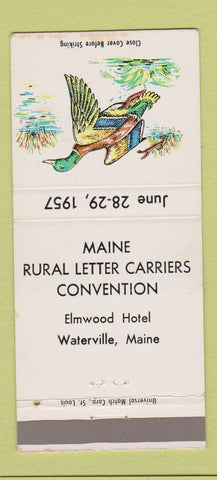 Matchbook Cover Marine Rural Letter Carriers Convention Waterville ME 30 Strike