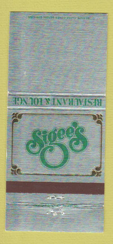 Matchbook Cover - Sigee's Restaurant WEAR 30 Strike