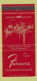 Matchbook Cover - Farmers National Bank Elk City OK 30 Strike
