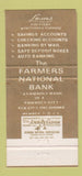 Matchbook Cover - Farmers National Bank Elk City OK 30 Strike