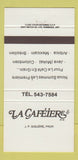 Matchbook Cover - La Cafeiere Restaurant QC 30 Strike