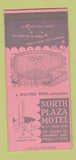 Matchbook Cover - North Plaza Motel Cincinnati OH 30 Strike