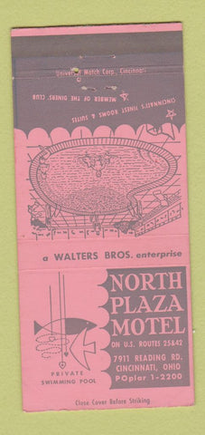 Matchbook Cover - North Plaza Motel Cincinnati OH 30 Strike