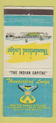 Matchbook Cover - Thunderbird Lodge Gallup NM Route 66 30 Strike