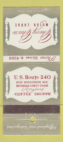 Matchbook Cover - Chevy Chase Motor Lodge Bethesda MD 30 Strike