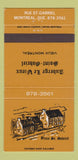 Matchbook Cover - Auberge Le Vieux St Gabriel Montreal QC 30 Strike