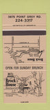 Matchbook Cover - Brock House  30 Strike