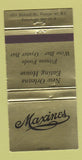 Matchbook Cover - Maxines Restaurant Vancouver BC WEAR 30 Strike