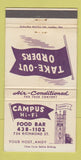 Matchbook Cover - Campus Hi Fi Food Bar  30 Strike