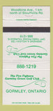 Matchbook Cover - Fire Fighters Gormley Green Golf Club ON 30 Strike