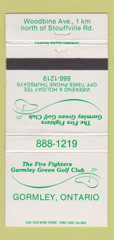 Matchbook Cover - Fire Fighters Gormley Green Golf Club ON 30 Strike