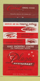 Matchbook Cover - Ajax Plaza Restaurant ON 30 Strike