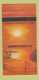 Matchbook Cover - Caribbean Gulf Hotel Clearwater Beach FL WEAR 30 Strike