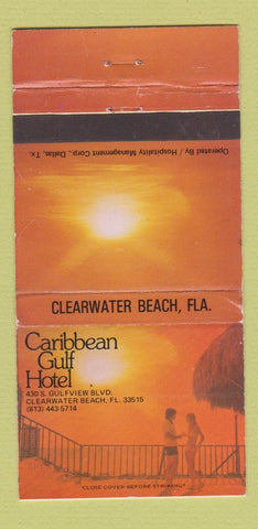 Matchbook Cover - Caribbean Gulf Hotel Clearwater Beach FL WEAR 30 Strike