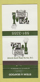 Matchbook Cover - Owl and the Engineer Surrey BC 30 Strike