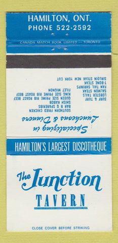 Matchbook Cover - Junction Tavern Hamilton ON 30 Strike