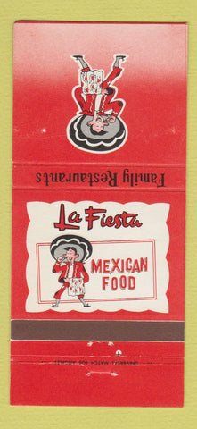 Matchbook Cover - La Fiesta Mexican Food Tarzana Lakewood Covina CA 30 Strike